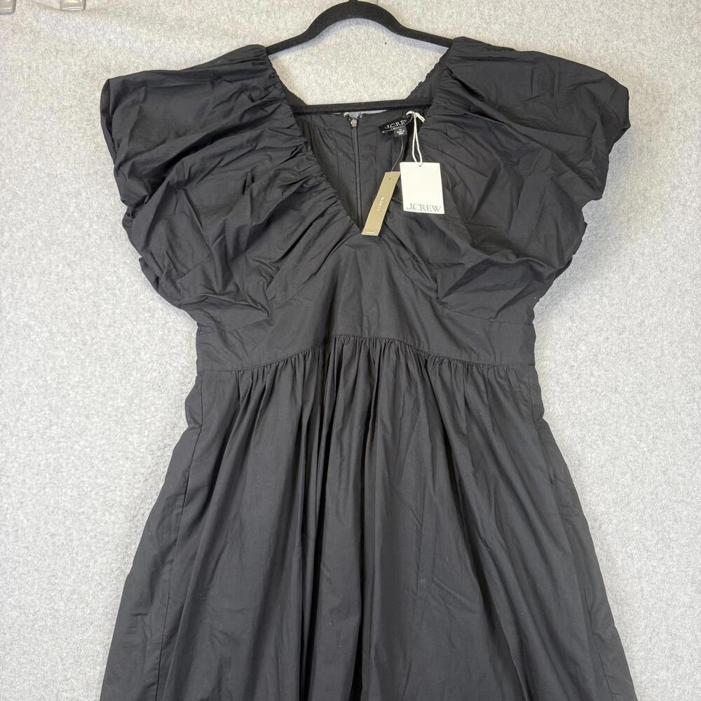 J. Crew Cecily dress Collection Women's Size 16 Black Short Sleeve A Line NWT - Picture 2 of 14